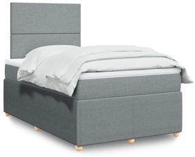 ΚΡΕΒΑΤΙ BOXSPRING ΜΕ ΣΤΡΩΜΑ ΑΝΟΙΧΤΟ ΓΚΡΙ 120X200 ΕΚ. ΥΦΑΣΜΑΤΙΝΟ 3294316