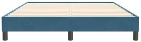 vidaXL Box Spring Κρεβάτι χωρίς στρώμα Σκούρο μπλε Βελούδινο