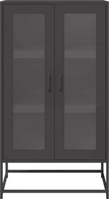vidaXL Highboard Μαύρο 68x39x123 cm Χάλυβας