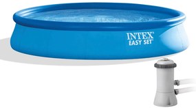 Φουσκωτή Πισίνα Intex Easy Set οικογενειακή, με χωρητικότητα 9792lt και διαστάσεις 457x457x84cm - Περιλαμβάνεται αντλία φίλτρου