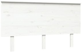 vidaXL Κεφαλάρι Κρεβατιού Λευκό 144x6x82,5 εκ. Μασίφ Ξύλο Πεύκου
