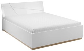 Κρεβάτι Fresno R113, Διπλό, Άσπρο, 180x200, Ινοσανίδες μέσης πυκνότητας, Πλαστικοποιημένη μοριοσανίδα, Τάβλες για Κρεβάτι, 187x219x89cm, 124 kg