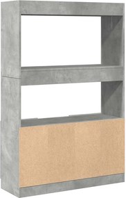 vidaXL Ντουλάπι Γκρι Σκυρ. 92x33x140 εκ. από Επεξεργασμένο Ξύλο