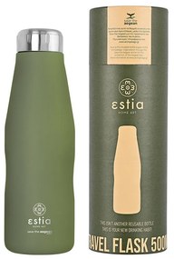 Θερμός TRAVEL FLASK SAVE THE AEGEAN Pine Green 500ml Estia 01-12069