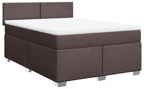 ΚΡΕΒΑΤΙ BOXSPRING ΜΕ ΣΤΡΩΜΑ ΣΚΟΥΡΟ ΚΑΦΕ 140X190 ΕΚ. ΥΦΑΣΜΑΤΙΝΟ 3285879