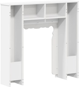 vidaXL Περίβλημα τζακιού Λευκό 93 x 20 x 89 εκ Επεξεργασμένο Ξύλο