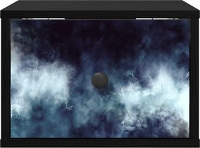 vidaXL Τοίχου κομοδίνο RAALTE Μαύρη Δρυς 36 x 33 x 25 εκ.