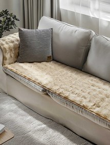 Μεμονωμένο γούνινα κάλύμμα FLAURA BEIGE Μεμονωμένο γούνινο κάλυμμα πολυθρόνας 60 x 75 εκ.