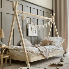 Κρεβάτι Παιδικό Montessori Tipi χωρίς κάγκελα  σε Φυσικό  Ξύλο  90×190cm  Luletto(Δώρο 10% έκπτωση στο Στρώμα)
