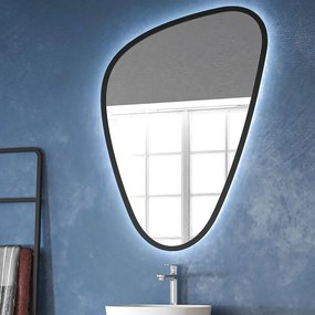 Καθρέπτης Με Κρυφό Φωτισμό Ebir ELENA-B 68,3x2,4x95,6cm Black Karag Γυαλί