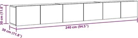 vidaXL Σετ Επίπλων Τηλεόρασης 3 Τεμαχίων Sonoma Δρυς Επεξ. Ξύλο