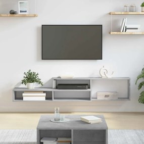 vidaXL ΡάφιΤηλεόρασηςΤοίχου 150x25x28,5εκ Επεξεργασμένο ξύλο