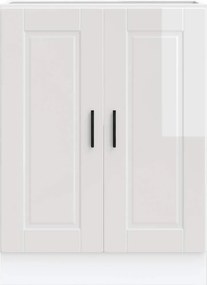 vidaXL ντουλάπι βάσης κουζίνας Porto Λευκό Υψηλής στιλπνότητας