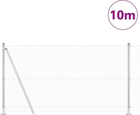 vidaXL Στύλος Περιφράξεων Ασημί