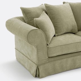 Καναπές-κρεβάτι, 2 ή 3 θέσεων, από μελανζέ πολυεστέρα, Adelia