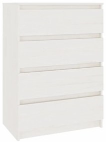 vidaXL Βοηθητικό Ντουλάπι Λευκό 60 x 36 x 84 εκ. από Μασίφ Ξύλο Πεύκου