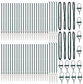 vidaXL Στύλος Περιφράξεων 52 pcs Γκρι 3,2 x 3,2 x 180 εκ