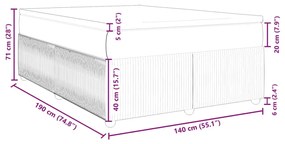 ΚΡΕΒΑΤΙ BOXSPRING ΜΕ ΣΤΡΩΜΑ ΜΑΥΡΟ 140X190 ΕΚ. ΥΦΑΣΜΑΤΙΝΟ 3285569