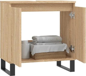 vidaXL Ντουλάπι Μπάνιου Sonoma Δρυς 58 x 33 x 60 εκ. από Επεξεργ. Ξύλο