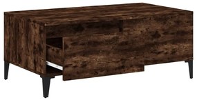 vidaXL Τραπεζάκι Σαλονιού Καπνιστή Δρυς 90x50x36,5 εκ. Επεξεργ. Ξύλο