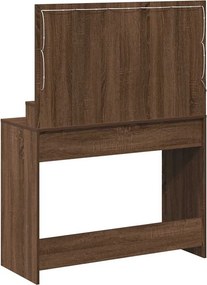 vidaXL Τραπέζι περιποίησης με ράφι Καφέ δρυς 100 x 41 x 135 εκ.