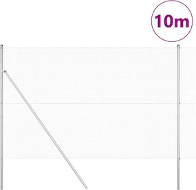 vidaXL Στύλος Περιφράξεων Ασημί 10 x 1,6 μ (δίχτυ 12 x 12 mm) Ατσάλι