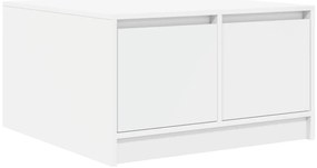 vidaXL Τραπεζάκι σαλονιού με συρτάρια Λευκό 70,5x70x40 εκ.