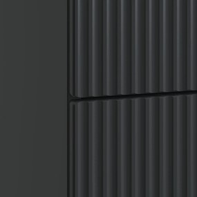 vidaXL Κομοδίνο Μαύρο 43 x 34,5 x 48 εκ Επεξεργασμένο Ξύλο