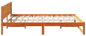 vidaXL Σκελετός Κρεβατιού Καφέ 140 x 200 cm Μασίφ ξύλο πεύκου