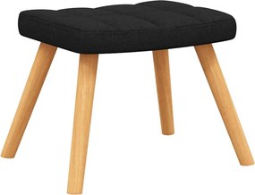 vidaXL Πολυθρόνα Relax Μαύρη Υφασμάτινη με Σκαμπό