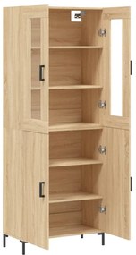 vidaXL Ντουλάπι Sonoma δρυς 69,5 x 34 x 180 εκ. από Επεξεργασμένο Ξύλο