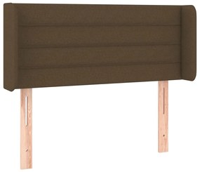 vidaXL Κεφαλάρι με Πτερύγια Σκούρο Καφέ 83x16x78/88 εκ. Υφασμάτινο