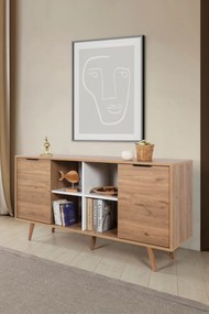 Κονσόλα Sapphire Δρυς / Λευκό PRANU 160x44x18