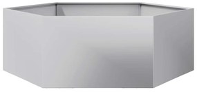 vidaXL Ζαρντινιέρα Κήπου Εξάγωνη 138x120x45 εκ. Γαλβανισμένο Χάλυβα