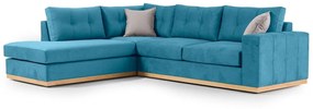 Corner Sofa BOSTON Τιρκουάζ, Αριστερή γωνία