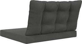 vidaXL Μαξιλάρι Καναπέ Εξωτερικού Χώρου 2 pcs Ανθρακί Πολυεστέρας