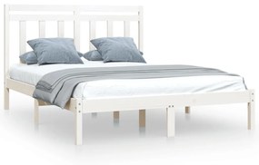 Πλαίσιο Κρεβατιού Λευκό 120x190 εκ. Μασίφ Ξύλο Small Double - Λευκό