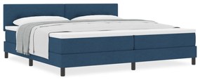 vidaXL Κρεβάτι με Βάση και Στρώμα Μπλε 200x200 εκ Ύφασμα