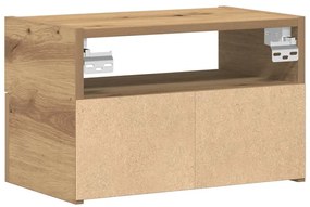 vidaXL Κομοδίνα Επιτοίχια 2 τεμ. Αρτισιανή Δρυς 45x26x28,5 εκ.