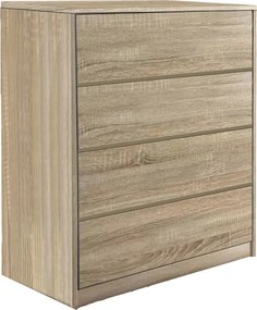 Συρταριέρα Kuanger pakoworld mdf σε φυσική απόχρωση 80x40x80εκ