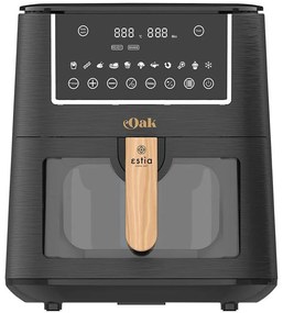 Φριτέζα Αέρος Oak 06-18931 30x38x32cm 7,2lt 1650W Black-Oak Estia