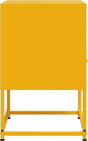 vidaXL Κομοδίνα 2 τεμ. Μουσταρδί 36x39x60,5 εκ. από Χάλυβα