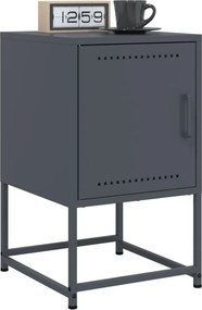 vidaXL Κομοδίνα 2 τεμ. Ανθρακί 36 x 39 x 60,5 εκ. Ατσάλινο