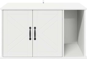 vidaXL Σπίτι Γάτας Λευκό 85 x 55 x 50 εκ. Επεξεργασμένο ξύλο