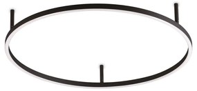 Φωτιστικό Οροφής - Πλαφονιέρα Oracle Slim Round 341880 2700K 2850lm On-Off D50x7cm Black Ideal Lux