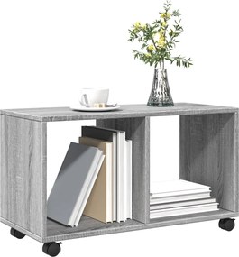 vidaXL Ντουλάπι Με Ροδάκια Γκρι Sonoma 72x33x42,5 εκ. Επεξεργ. Ξύλο