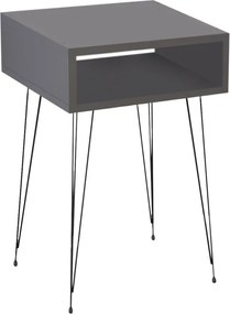 Κομοδίνο Scott Megapap χρώμα ανθρακί 40x30x60εκ.