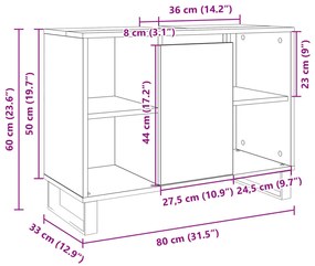 ΝΤΟΥΛΑΠΙ ΜΠΑΝΙΟΥ SONOMA ΔΡΥΣ 80 X 33 X 60 ΕΚ. ΑΠΟ ΕΠΕΞΕΡΓ. ΞΥΛΟ 849681