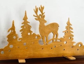 Σετ των 3 Intra απο ξύλο plywood 3mm-4mm πάχος – Στάση Χριστουγεννιάτικου Δέντρου με Επιτραπέζιο Διακοσμητικό ξύλο Ελαφιού 15x20 cm INTRAVECTRY-MY547916