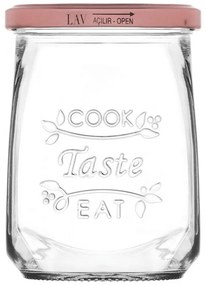 Βάζο Αποθήκευσης Tasty LVTAS05555Z 550ml Clear-Bronze Lav Glass